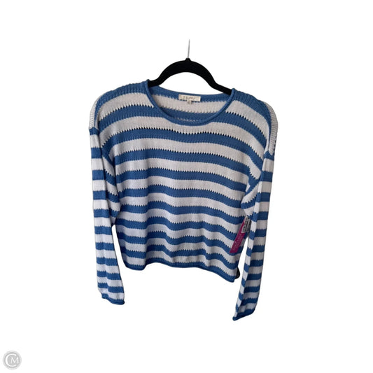 Sweater By Z Supply In Blue & White, Size: S