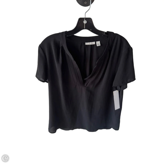 Top Short Sleeve By Halogen In Black, Size: L