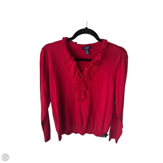 Sweater By Chaps In Red, Size: Xl