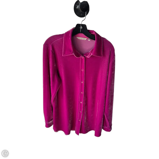 Top Long Sleeve By Soft Surroundings In Pink, Size: M
