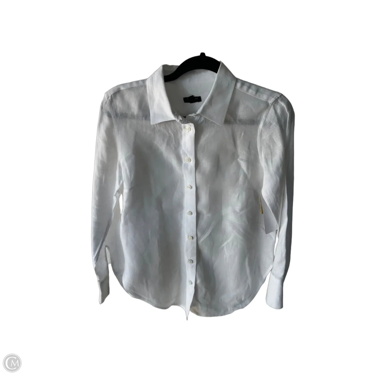 Top Long Sleeve By Talbots In White, Size: Xsp