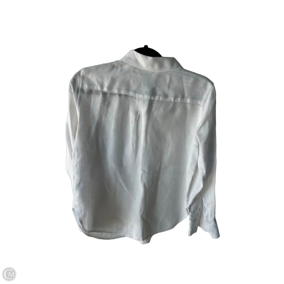 Top Long Sleeve By Talbots In White, Size: Xsp