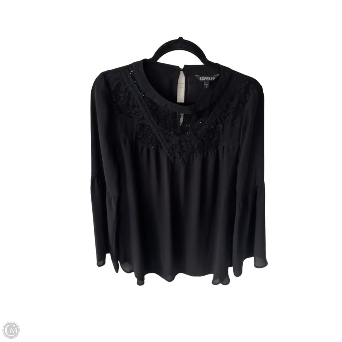 Top Long Sleeve By Express In Black, Size: M