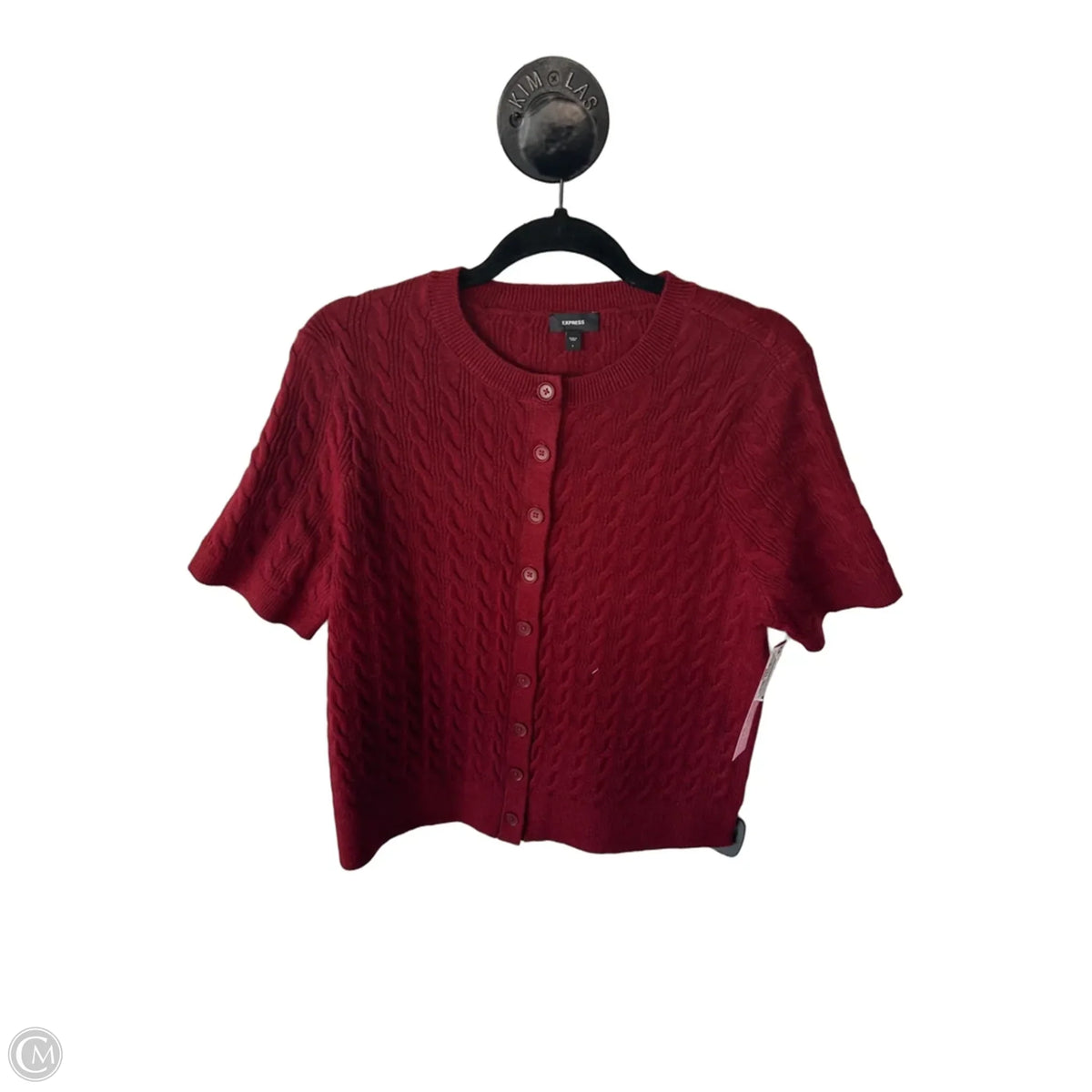 Sweater Short Sleeve By Express In Red, Size: L