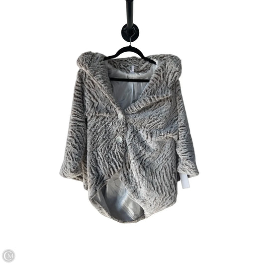 Coat Faux Fur & Sherpa By Clothes Mentor In Brown & White, Size: S