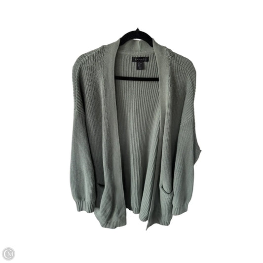 Sweater Cardigan By Tahari In Green, Size: Xl