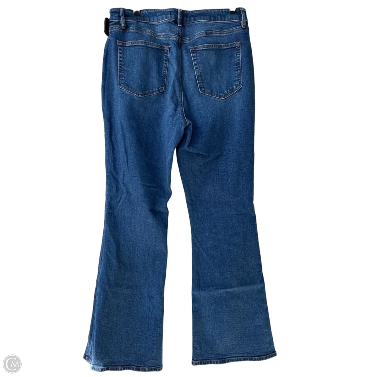 Jeans Flared By Loft In Blue Denim, Size: 12