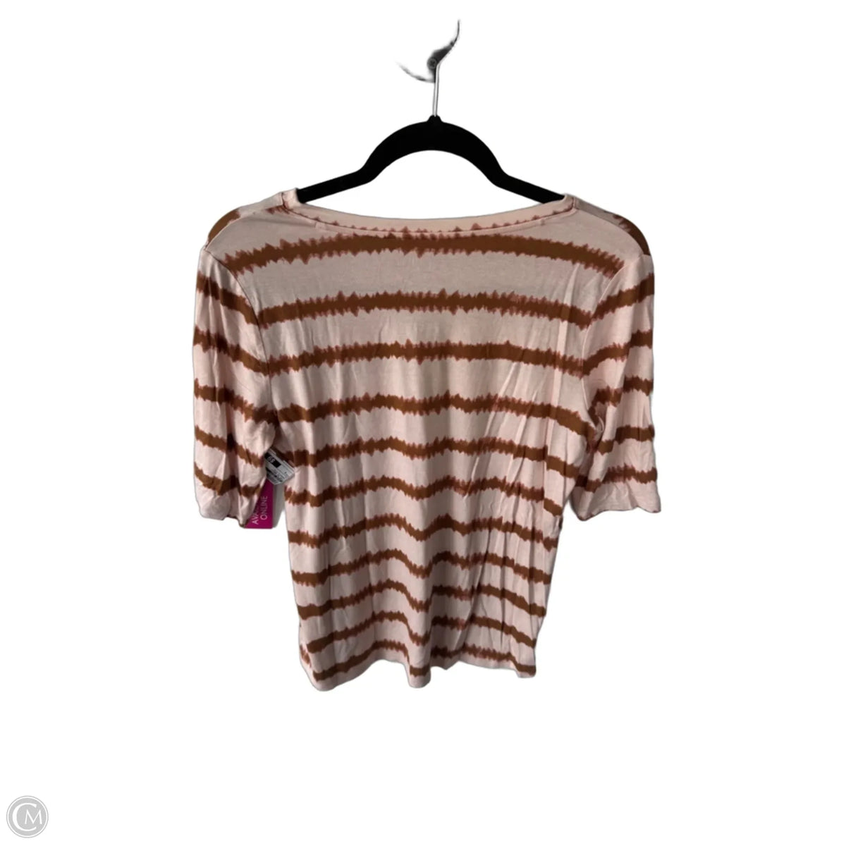 Top Short Sleeve Basic By Nine West In Brown & Pink, Size: S