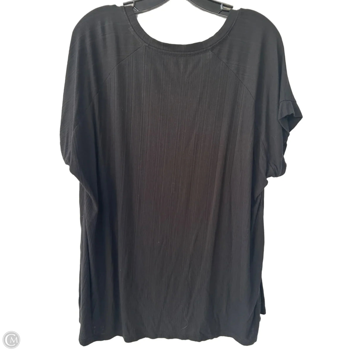 Top Short Sleeve Basic By Terra & Sky In Black, Size: 0x
