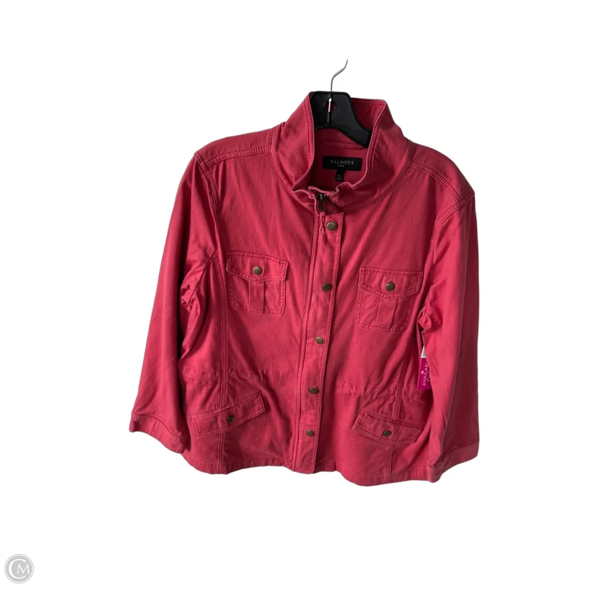 Jacket Denim By Talbots In Pink Denim, Size: Xlp