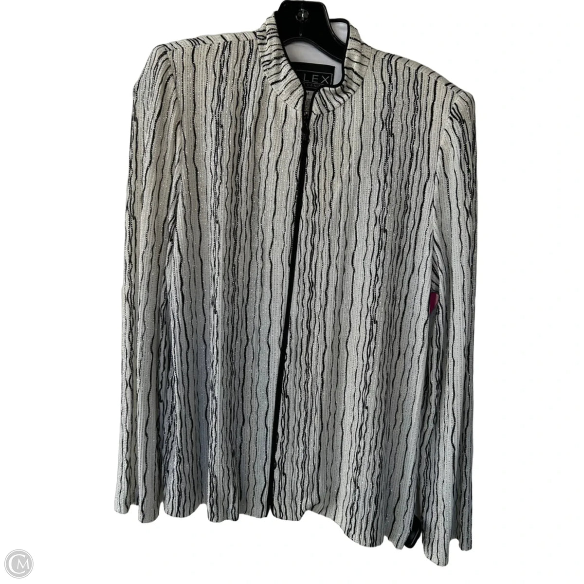 Blazer By Alex Evenings In Black & White, Size: M