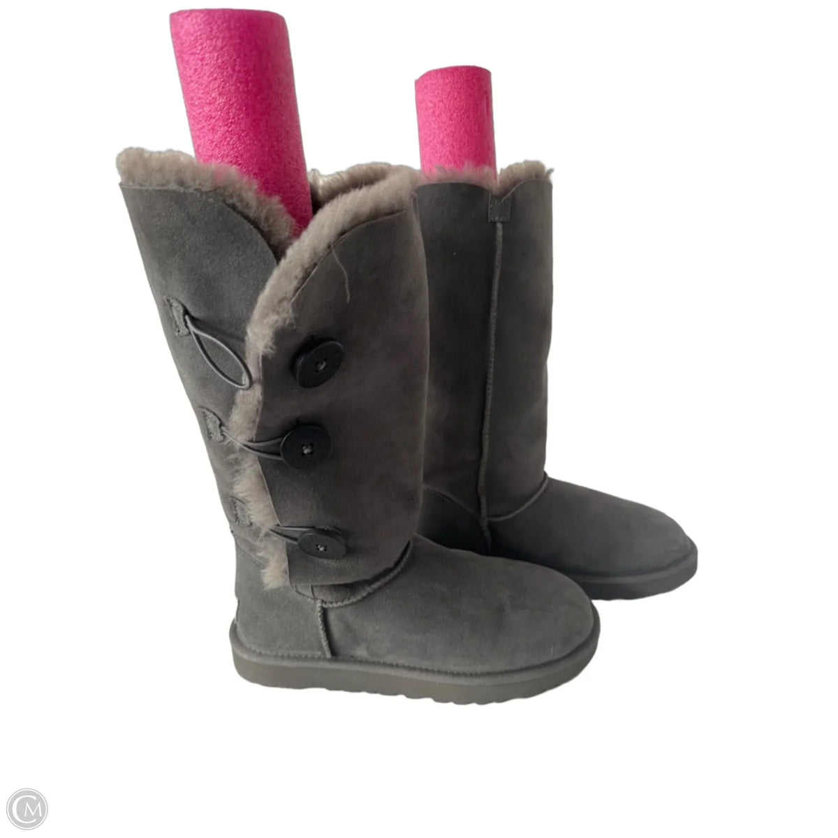 Boots Designer By Ugg In Grey, Size: 8