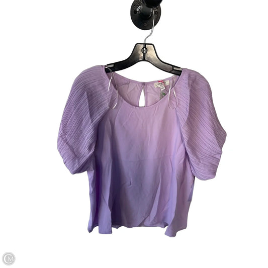Top Short Sleeve By Umgee In Purple, Size: M
