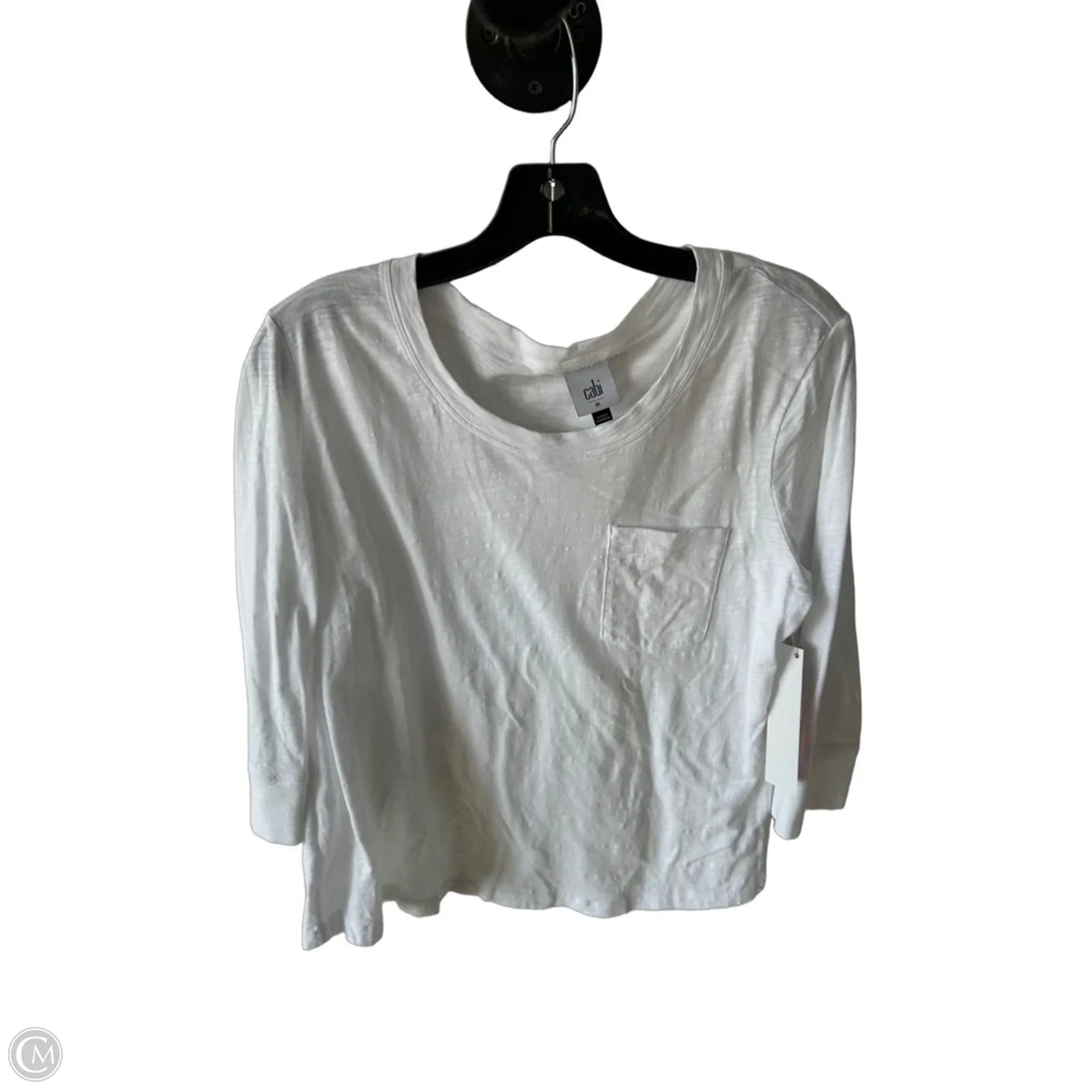 Top 3/4 Sleeve Basic By Cabi In White, Size: M