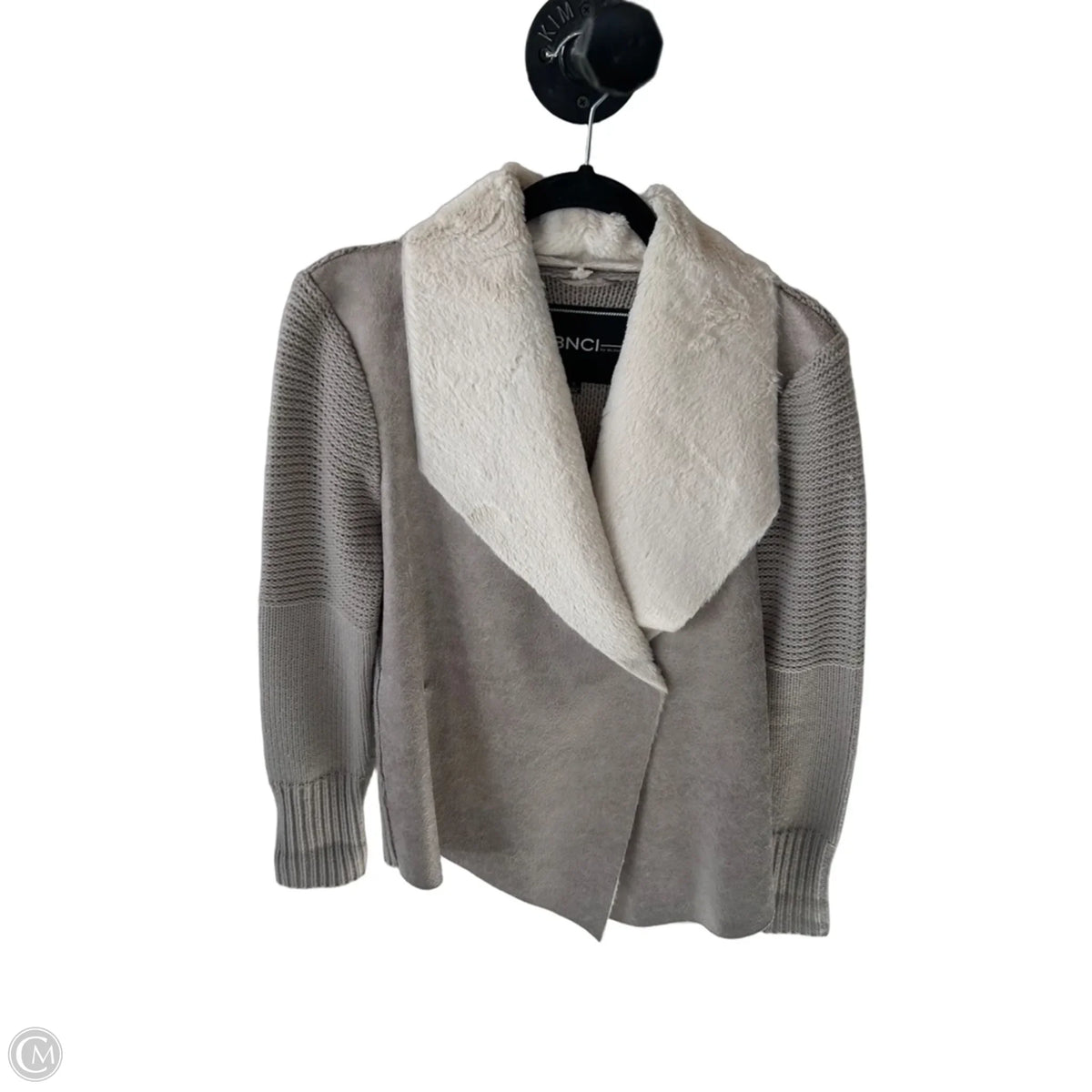 Jacket Moto By Cmb In Tan & White, Size: S