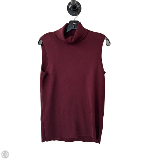 Vest Sweater By Talbots In Red, Size: Mp