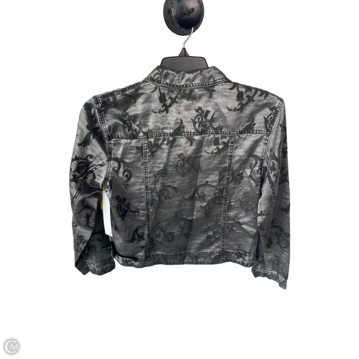Jacket Denim By Chicos In Grey, Size: M