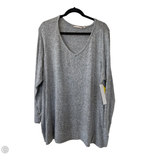 Top Long Sleeve By Soft Surroundings In Grey, Size: 2x