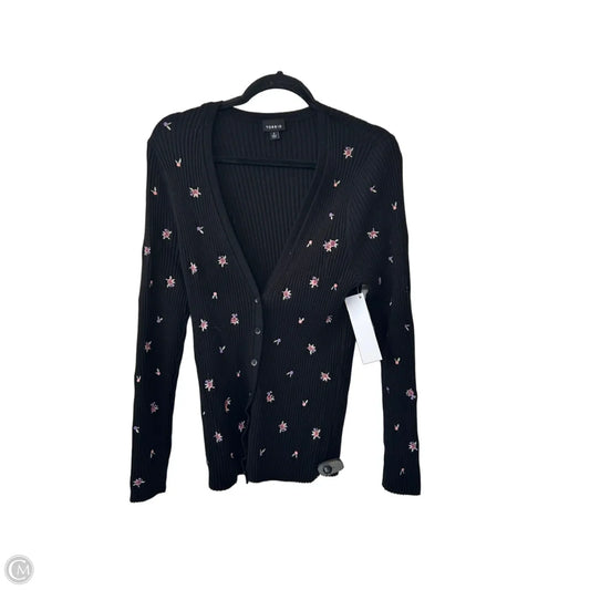 Sweater Cardigan By Torrid In Black & Pink, Size: 2x