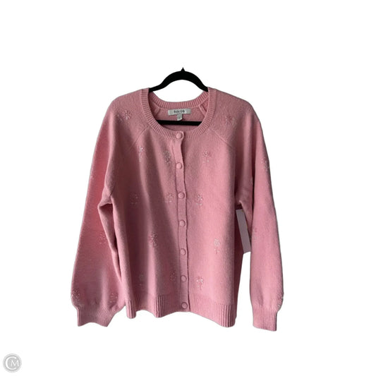 Sweater Cardigan By Torrid In Pink, Size: 1x
