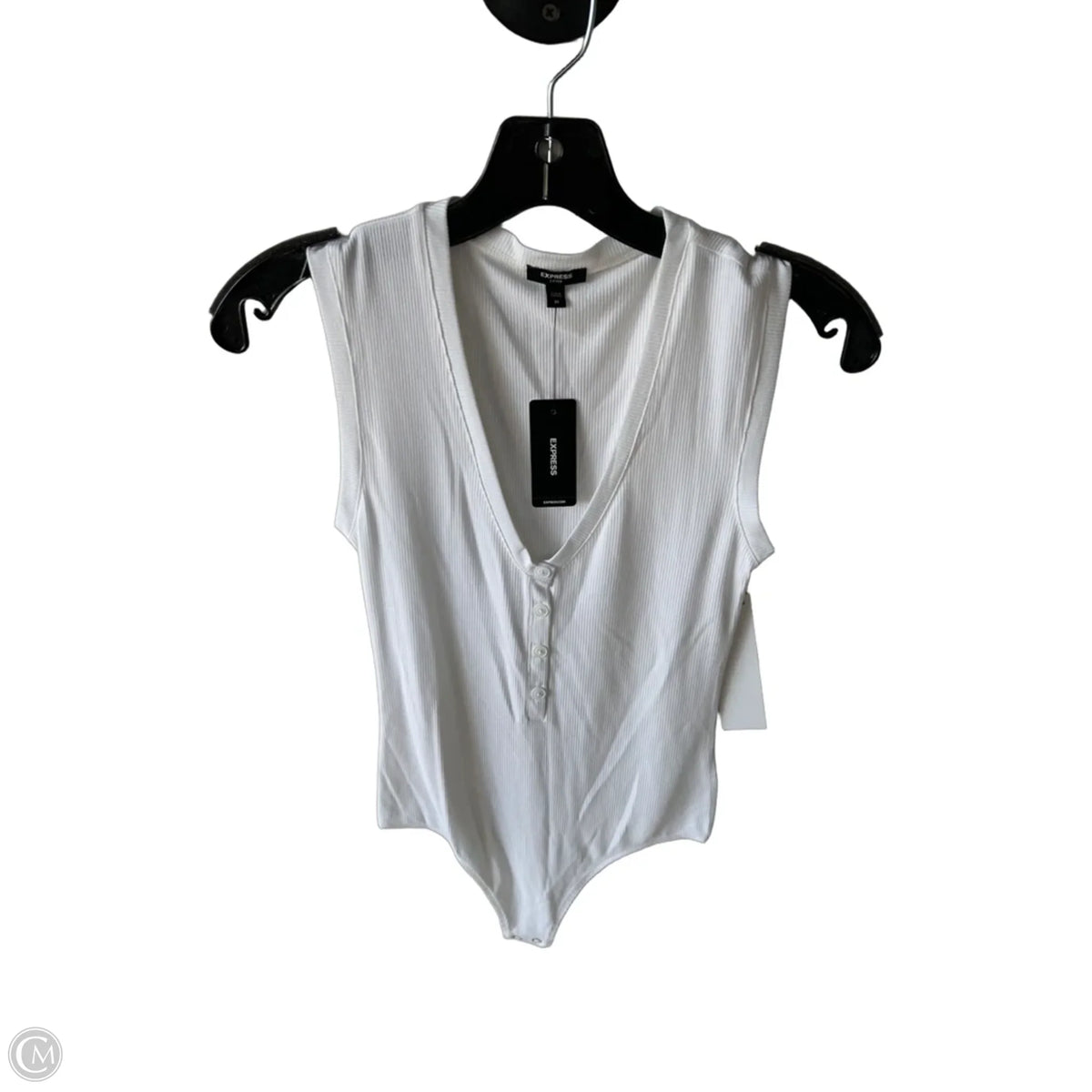 Bodysuit By Express In White, Size: Xs