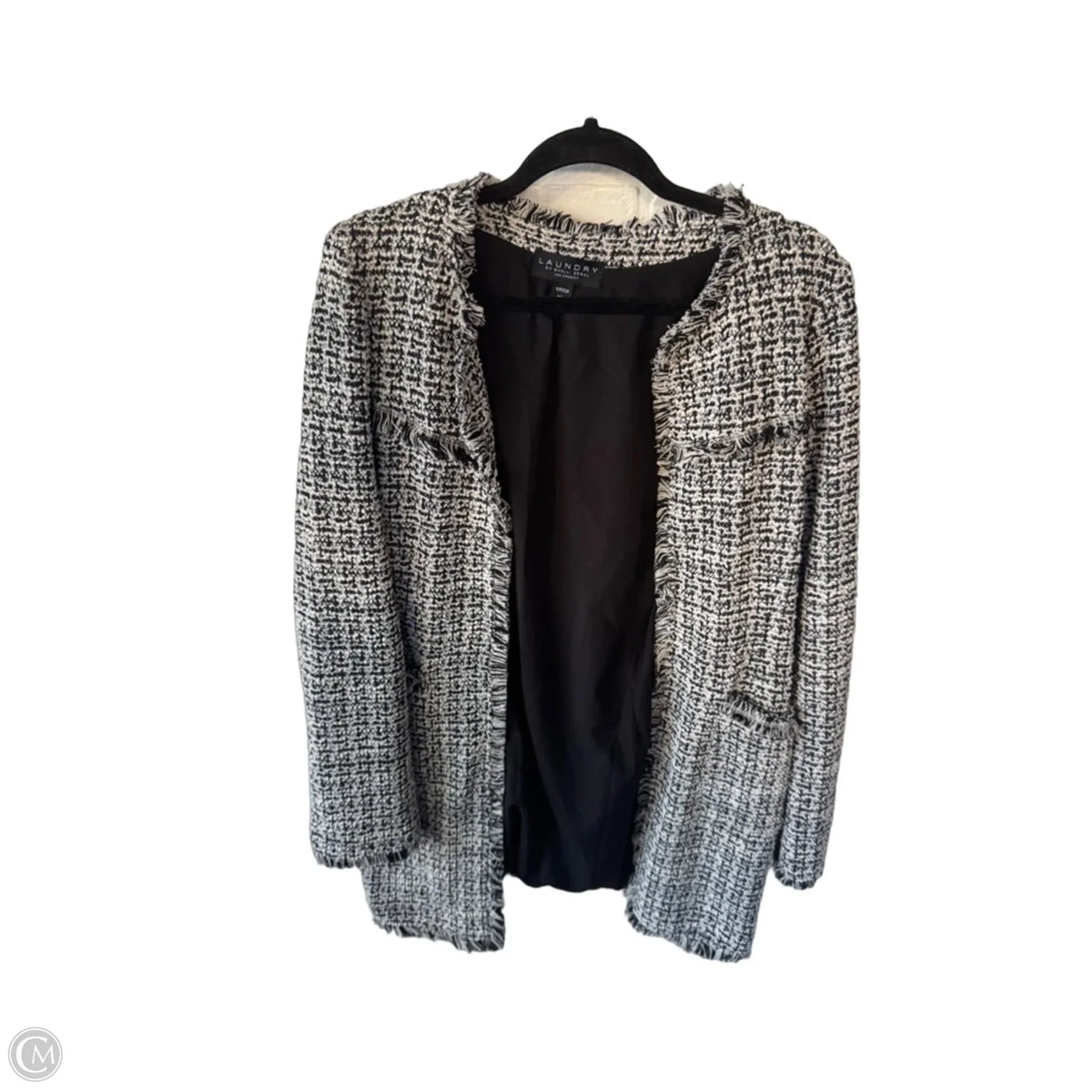 Blazer By Laundry In Black & White, Size: S
