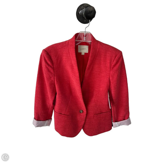 Blazer By Loft In Red, Size: Mp