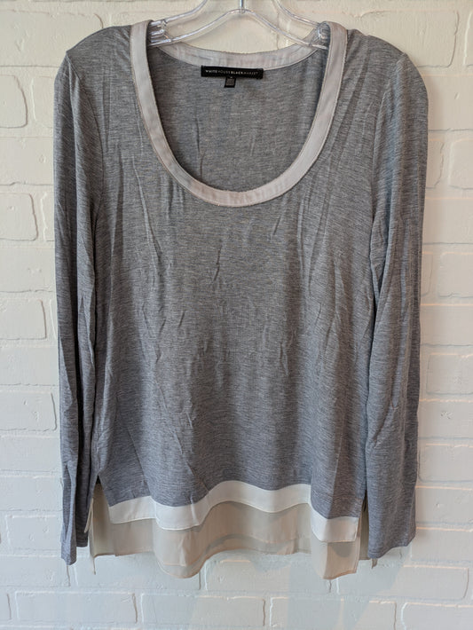 Grey Top Long Sleeve White House Black Market, Size S