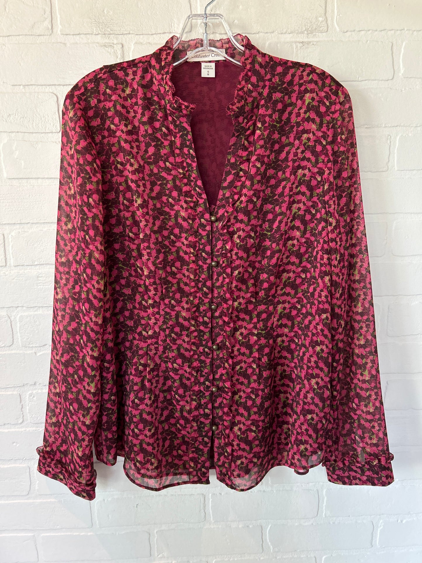 Floral Top Long Sleeve Coldwater Creek, Size S