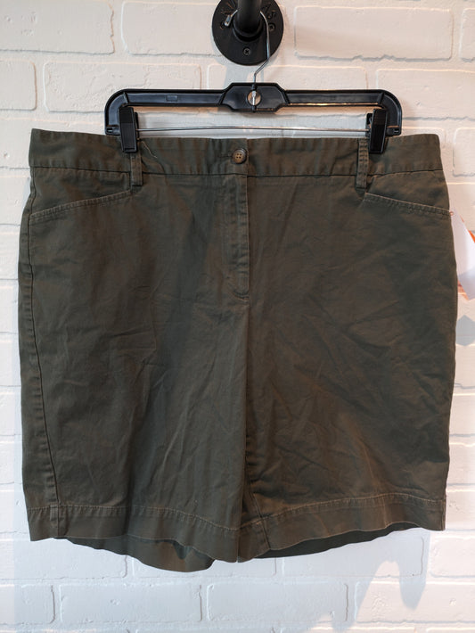Green Shorts Lands End, Size 16