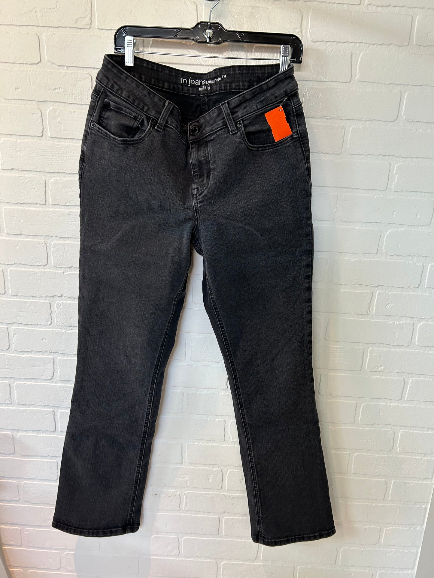 Black Denim Jeans Straight Maurices, Size 14