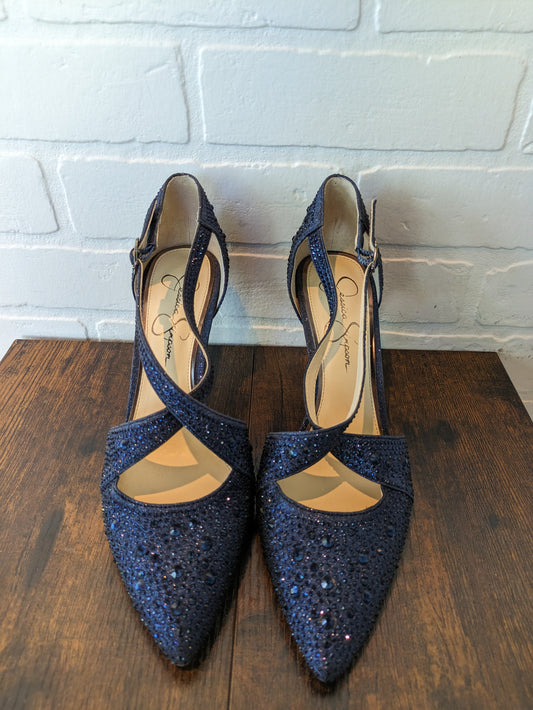 Blue Shoes Heels Stiletto Jessica Simpson, Size 8