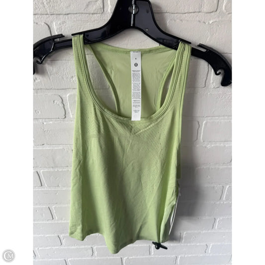 Athletic Tank Top By Lululemon In Green, Size: M