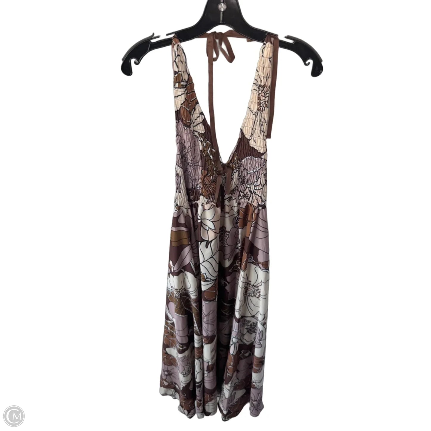Dress Casual Maxi By Cme In Brown & Cream, Size: M
