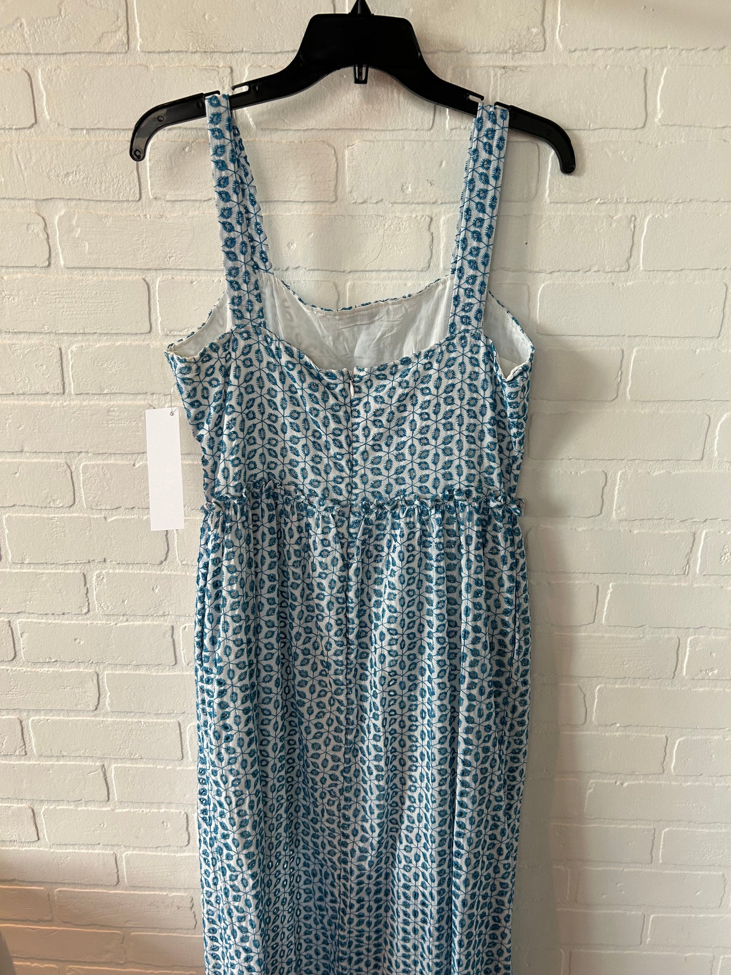 Blue & White Dress Casual Maxi Blue Rain, Size L