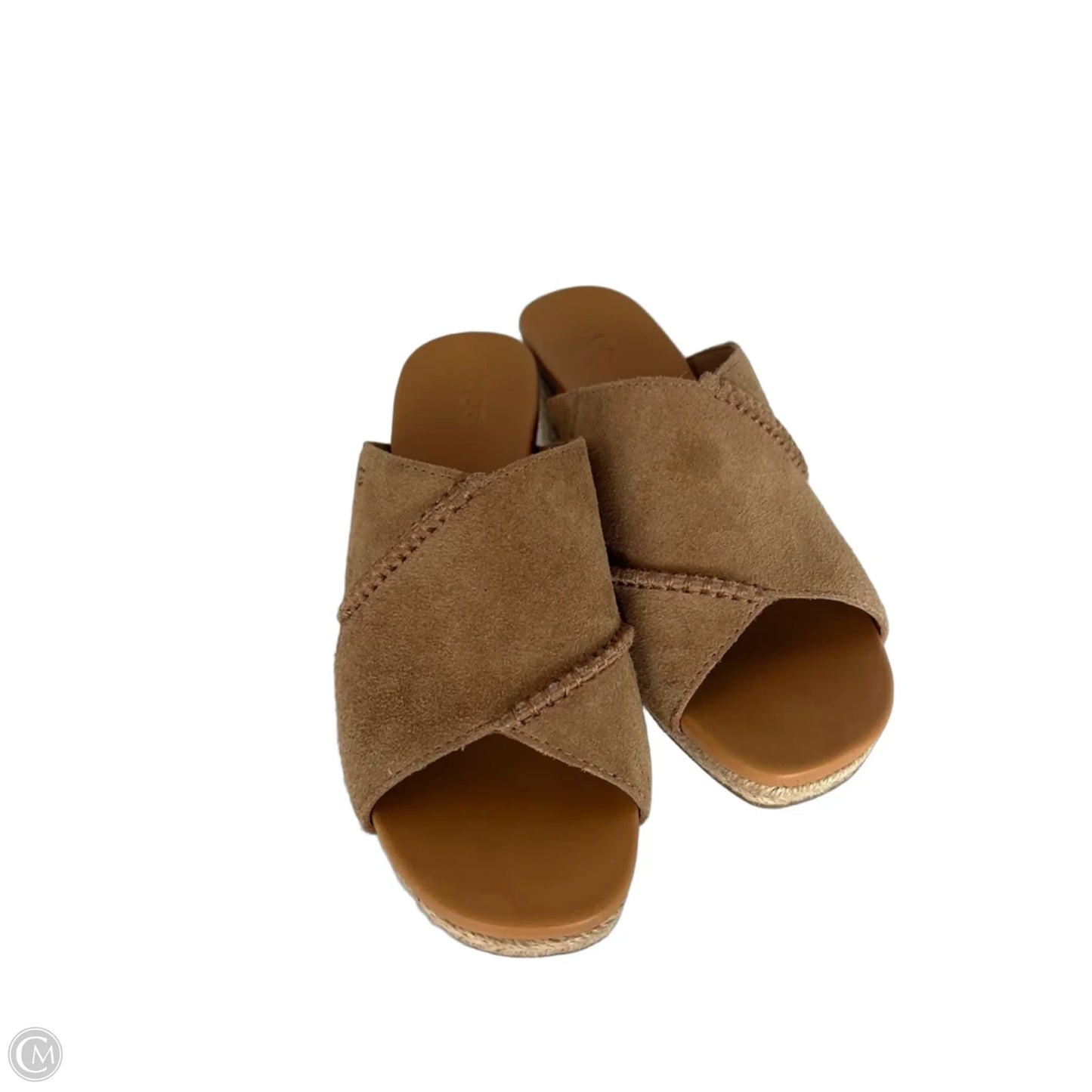 Sandals Designer By Ugg In Brown, Size: 8