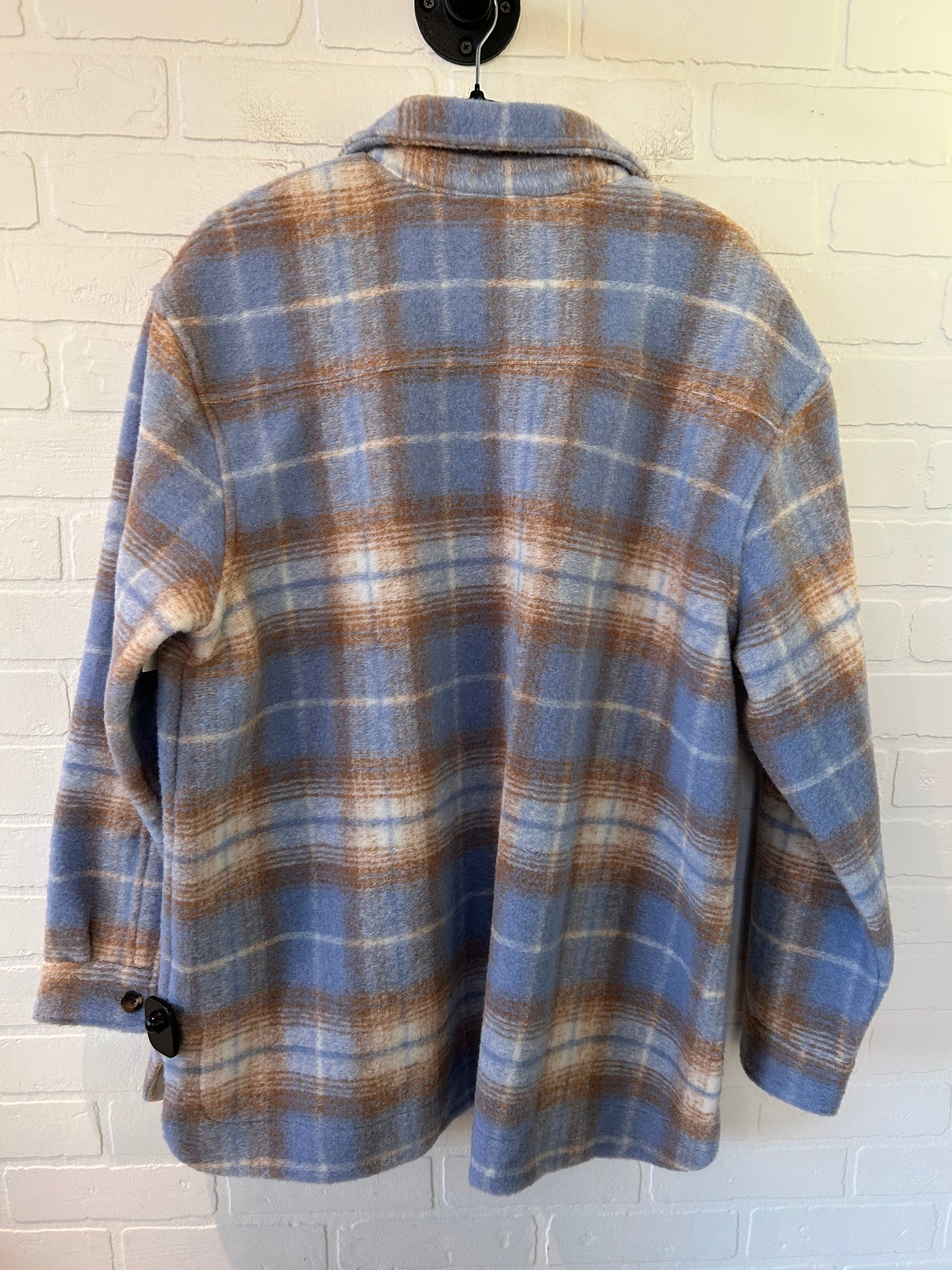 Jacket Shirt By L.l. Bean In Blue & Tan, Size: L