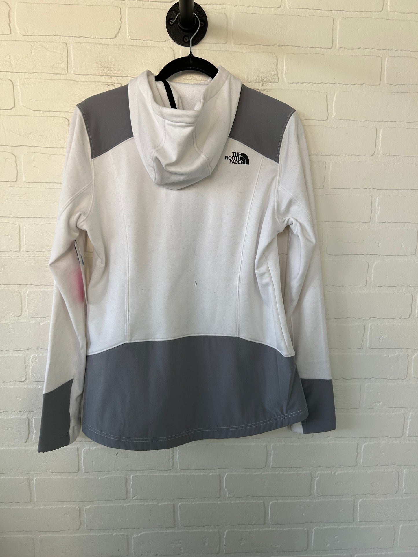 Athletic Jacket By The North Face In Grey & White, Size: M