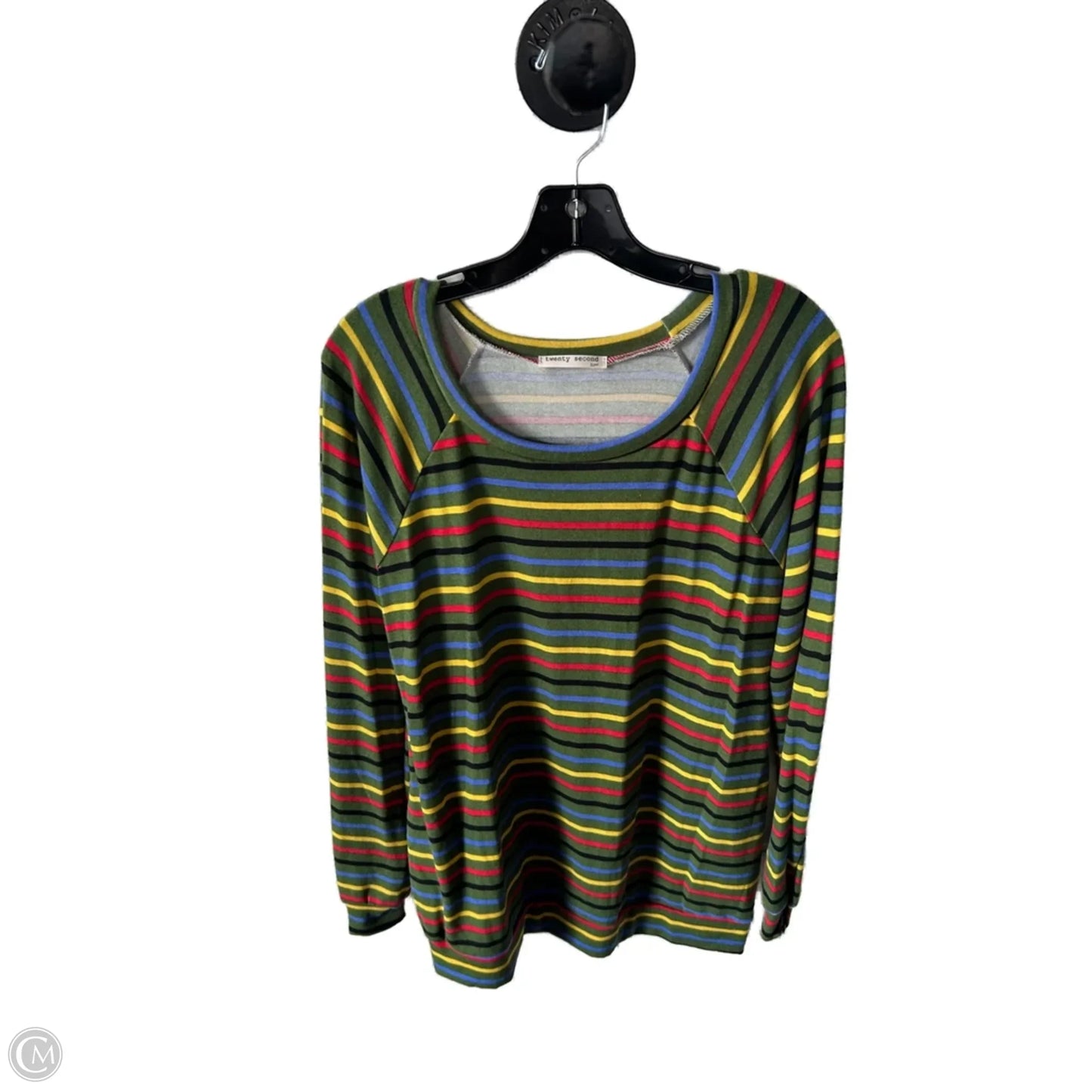 Top Long Sleeve By Clothes Mentor In Green & Yellow, Size: L