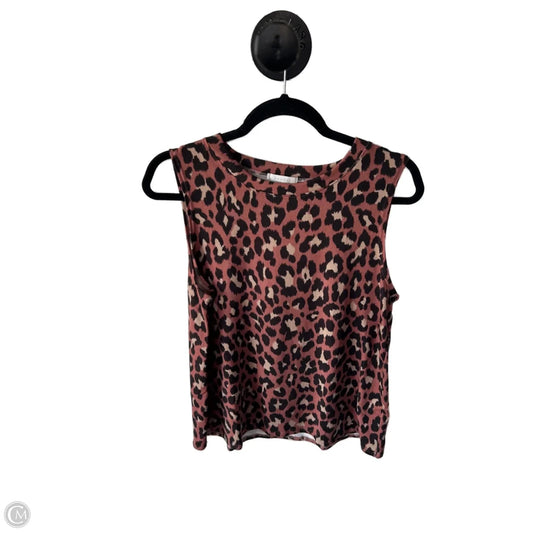 Top Sleeveless By Clothes Mentor In Animal Print, Size: L