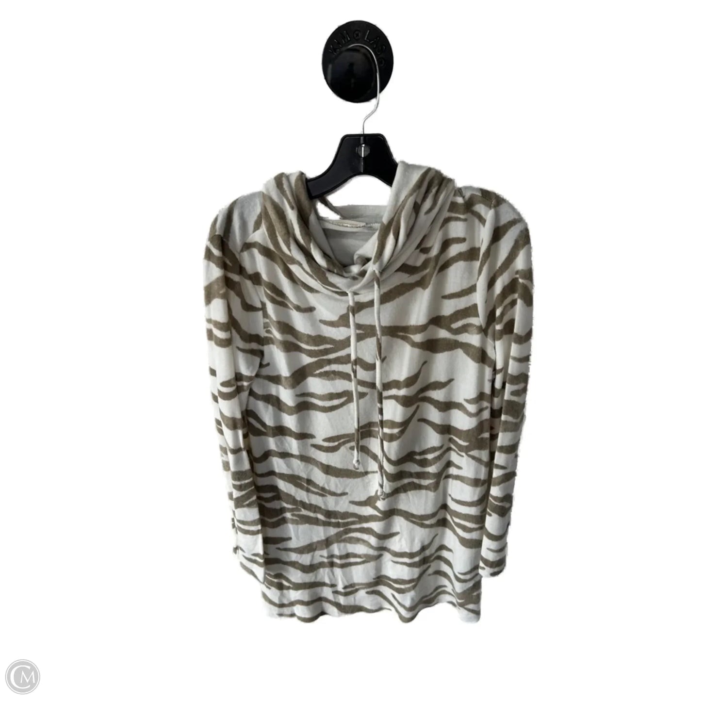 Dress Sweater By Clothes Mentor In Cream & Green, Size: L