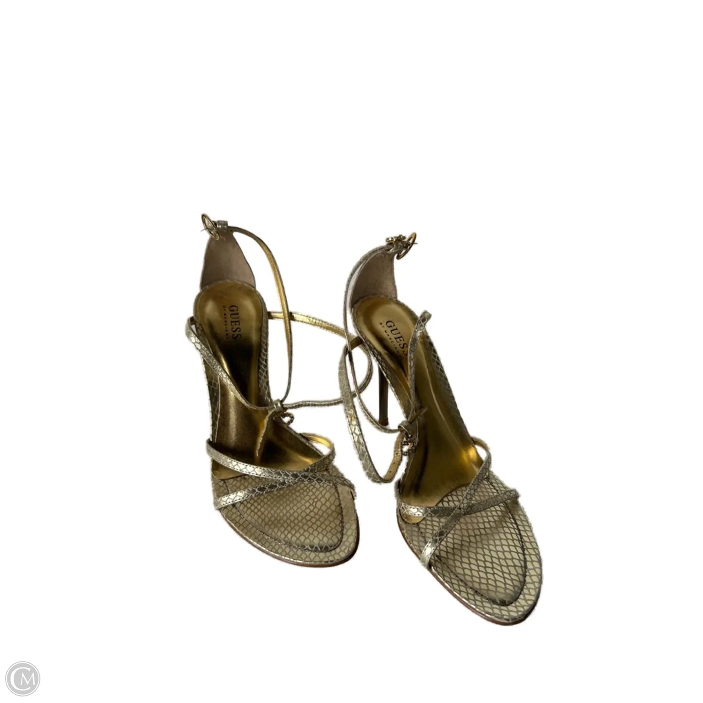 Shoes Heels Kitten By Guess In Gold, Size: 7.5