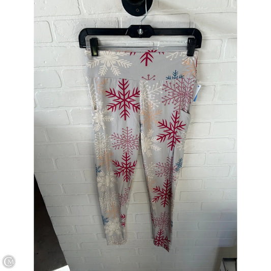 Pants Leggings By Cme In Grey & Red, Size: 4
