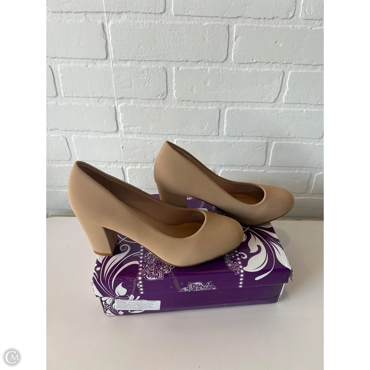 Shoes Heels Block By Forever In Tan, Size: 8.5