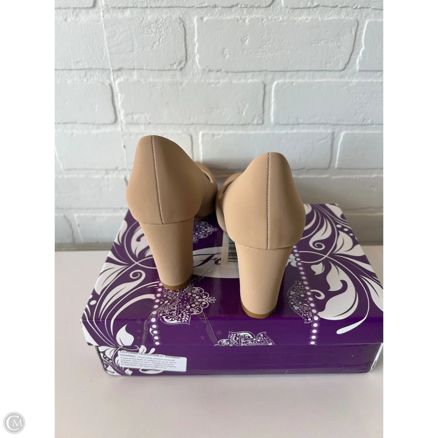 Shoes Heels Block By Forever In Tan, Size: 8.5