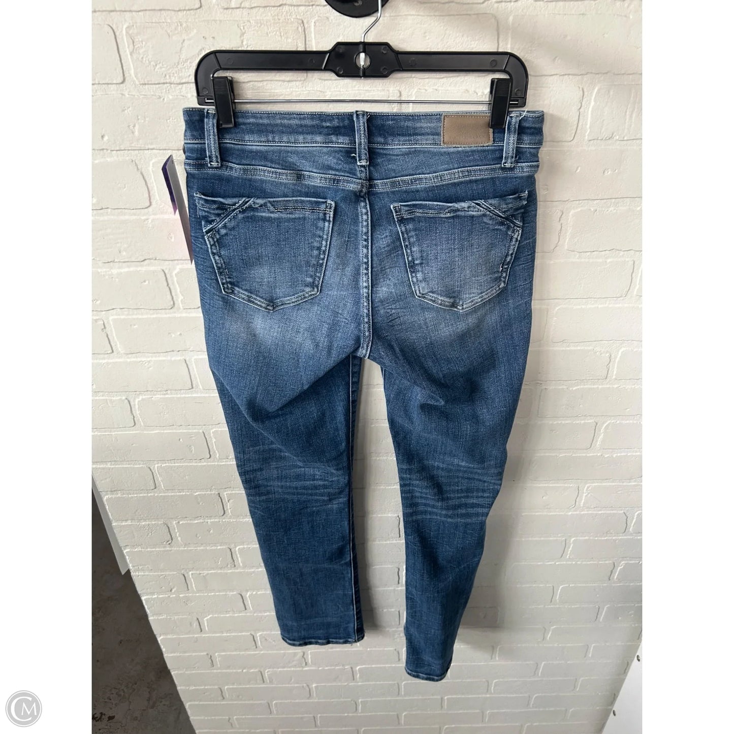 Jeans Straight By Buckle Black In Blue Denim, Size: 4