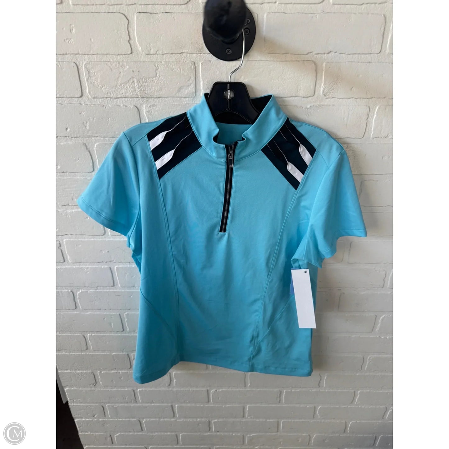 Athletic Top Short Sleeve By Tail In Blue, Size: M
