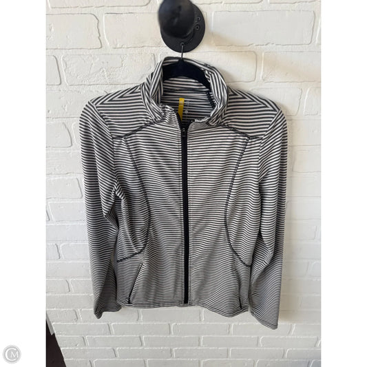 Athletic Top Long Sleeve Collar By Lole In Grey & Tan, Size: M