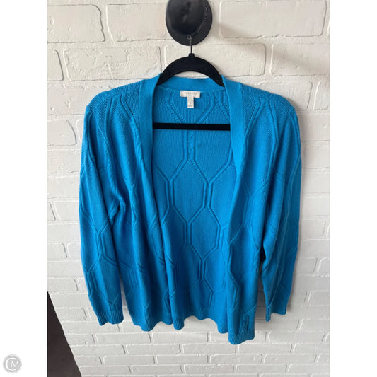 Sweater Cardigan By Talbots In Blue, Size: S
