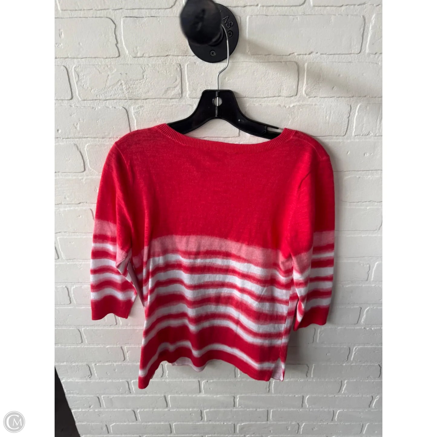 Sweater By Talbots In Red & White, Size: Sp